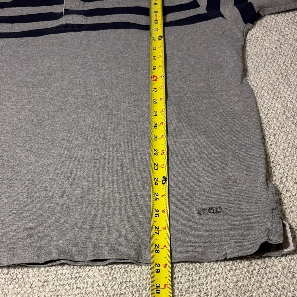 Vintage IZOD Varsity Rugby Polo Long-sleeve, Gray - Picture 5 of 9